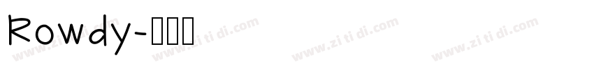 Rowdy字体转换