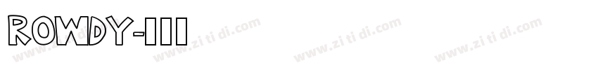 Rowdy字体转换