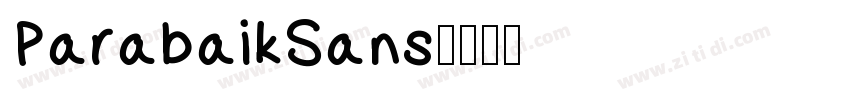 ParabaikSans字体转换