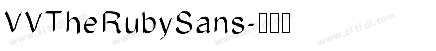 VVTheRubySans字体转换