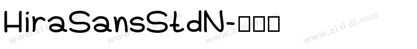 HiraSansStdN字体转换