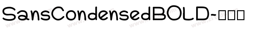 SansCondensedBOLD字体转换