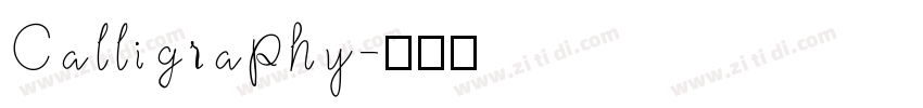 Calligraphy字体转换