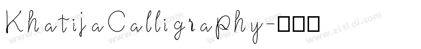 KhatijaCalligraphy字体转换