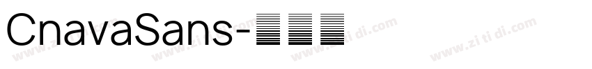 CnavaSans字体转换