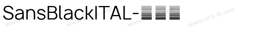 SansBlackITAL字体转换