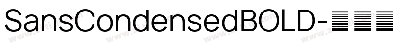 SansCondensedBOLD字体转换