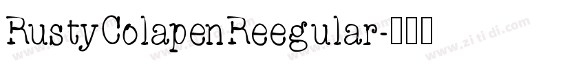 RustyColapenReegular字体转换