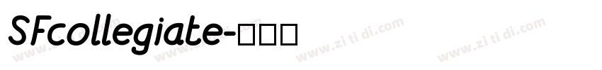 SFcollegiate字体转换