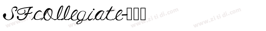 SFcollegiate字体转换