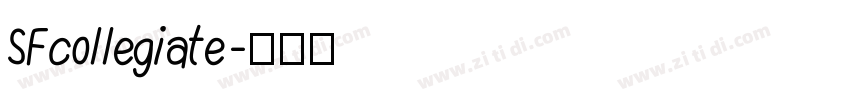SFcollegiate字体转换
