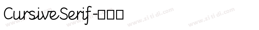 CursiveSerif字体转换