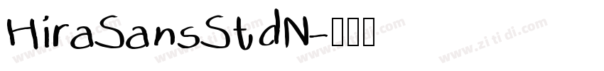 HiraSansStdN字体转换