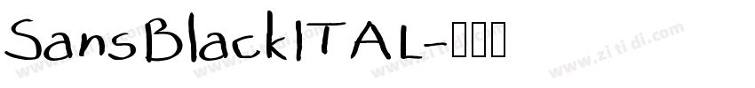 SansBlackITAL字体转换