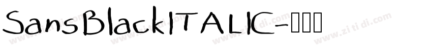 SansBlackITALIC字体转换