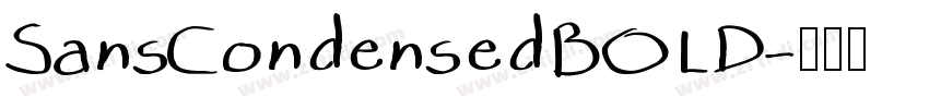 SansCondensedBOLD字体转换