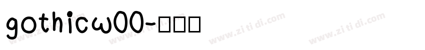 gothicW00字体转换