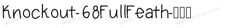 Knockout-68FullFeath字体转换