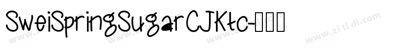 SweiSpringSugarCJKtc字体转换