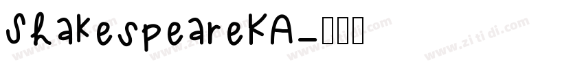 ShakespeareKA字体转换