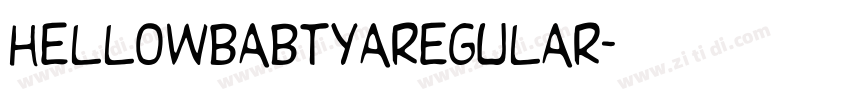 hellowbabtyaregular字体转换