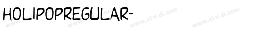 holipopregular字体转换