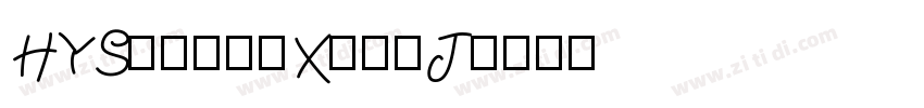 HYShuangXianJ字体转换