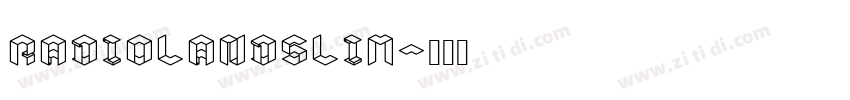 RADIOLANDSLIM字体转换