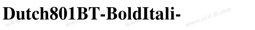 Dutch801BT-BoldItali字体转换