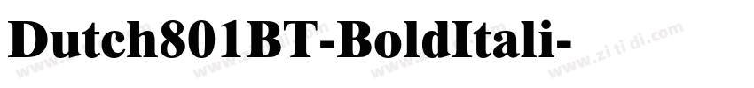 Dutch801BT-BoldItali字体转换