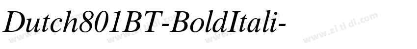 Dutch801BT-BoldItali字体转换