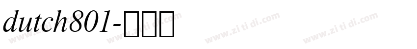 dutch801字体转换