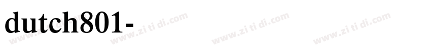 dutch801字体转换