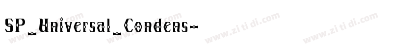 SP_Universal_Condens字体转换