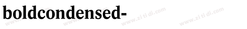 boldcondensed字体转换