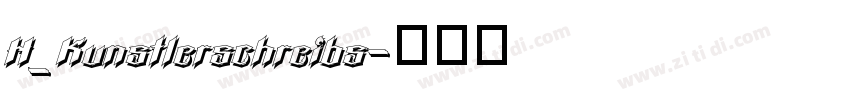 H_Kunstlerschreibs字体转换