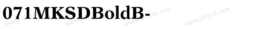 071MKSDBoldB字体转换