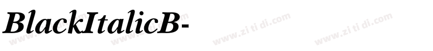 BlackItalicB字体转换