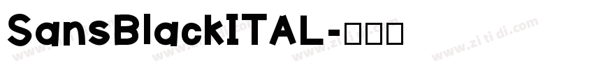 SansBlackITAL字体转换