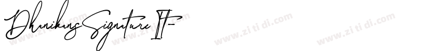 DhanikansSignatureIt字体转换