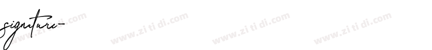 signature字体转换
