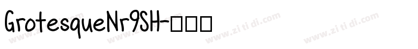 GrotesqueNr9SH字体转换
