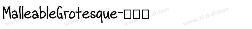 MalleableGrotesque字体转换