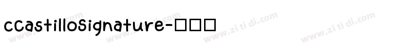 cCastilloSignature字体转换