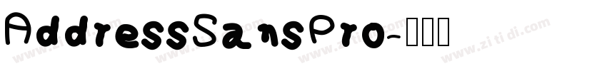 AddressSansPro字体转换