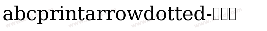 abcprintarrowdotted字体转换