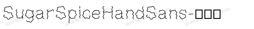 SugarSpiceHandSans字体转换