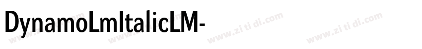 DynamoLmItalicLM字体转换