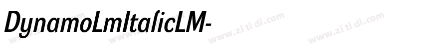 DynamoLmItalicLM字体转换