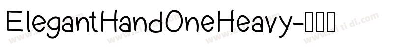 ElegantHandOneHeavy字体转换